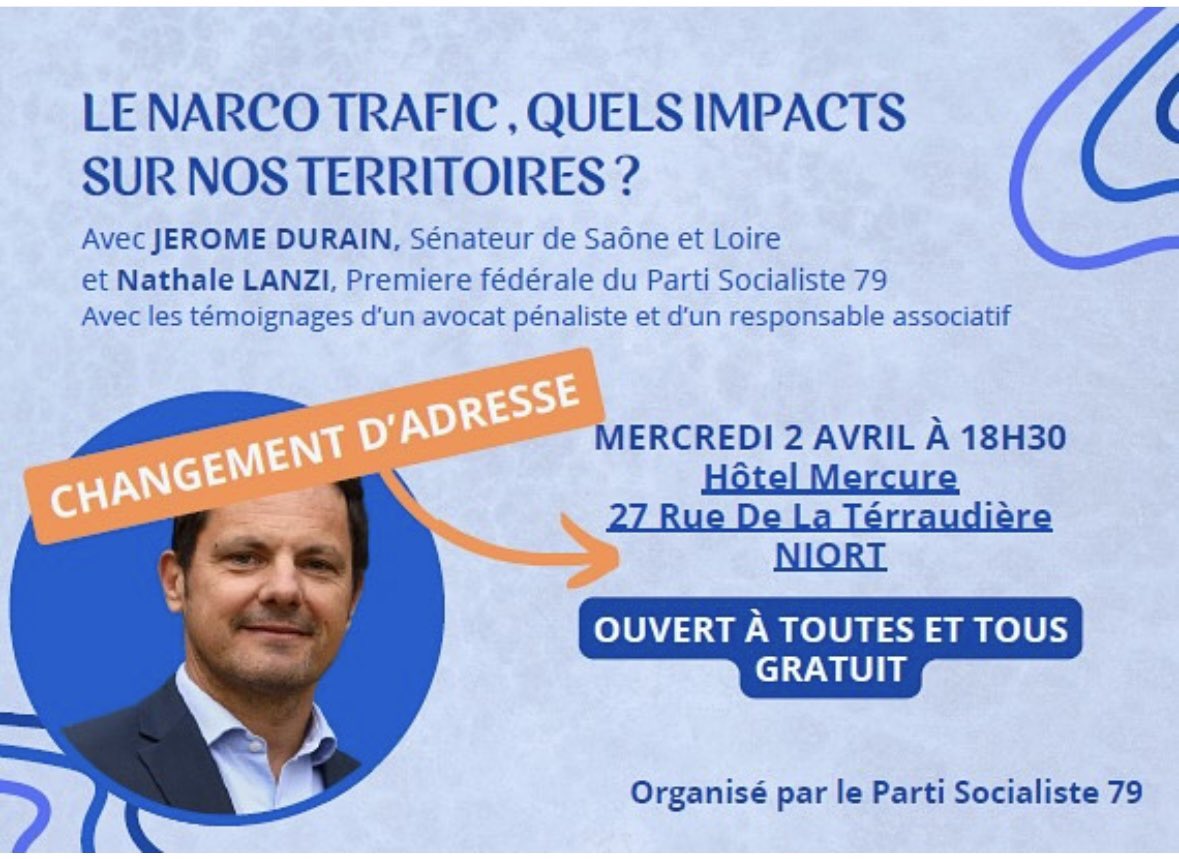 🔴 On se retrouve ce soir pour échanger sur le narco trafic et son impact dans nos territoires ! 

#narcotrafic #drogue #rural