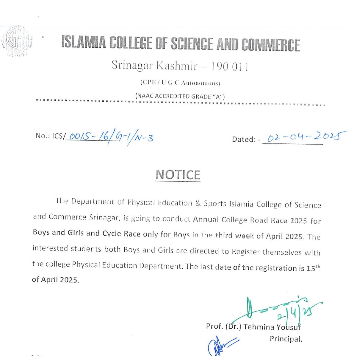 Notice
