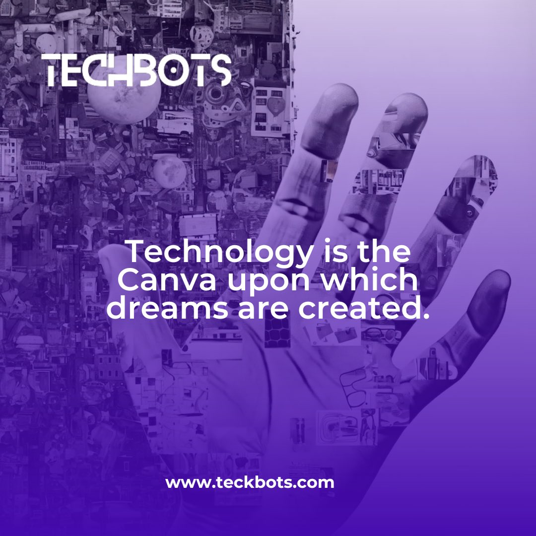 Techbotsexperts's tweet image. Dream it. Build it. Bring it to life with Techbot! Technology is the canvas upon which dreams are created. Let's innovate together! 
#Techbot #Innovation #TechForAll
