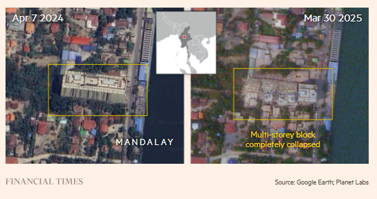 Eli Meixler (@elimeixler) on Twitter photo Myanmar is in desperate need of post-quake support, weakened by 4 years of civil war and its economy in tatters. It faces rebuilding under an unreformed junta and lacking US foreign aid
With <a href="/OwenWalker0/">Owen Walker</a> <a href="/Cleveco/">Cleve Jones</a> <a href="/janatausch/">Jana Tauschinski</a> <a href="/MissNessaBrown/">Vanessa Brown</a> <a href="/ftdata/">FT Data</a> <a href="/FT/">Financial Times</a> ft.com/content/ccee29⦠Myanmar is in desperate need of post-quake support, weakened by 4 years of civil war and its economy in tatters. It faces rebuilding under an unreformed junta and lacking US foreign aid
With <a href="/OwenWalker0/">Owen Walker</a> <a href="/Cleveco/">Cleve Jones</a> <a href="/janatausch/">Jana Tauschinski</a> <a href="/MissNessaBrown/">Vanessa Brown</a> <a href="/ftdata/">FT Data</a> <a href="/FT/">Financial Times</a> ft.com/content/ccee29ā¦