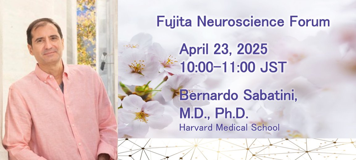 藤田医科大学ICBSのセミナーシリーズFujita Neuroscience Forum🧠新年度もオンラインで開講❗️第1回はハーバード大学・ベルナルド・サバティーニ教授に行動選択と評価を司る神経回路のメカニズムについて最新の知見をお話しいただきます。
🗓️4/23（水）10：00～ ZOOM
✏️詳細→fujita-hu.ac.jp/~f-ora/neurofo…