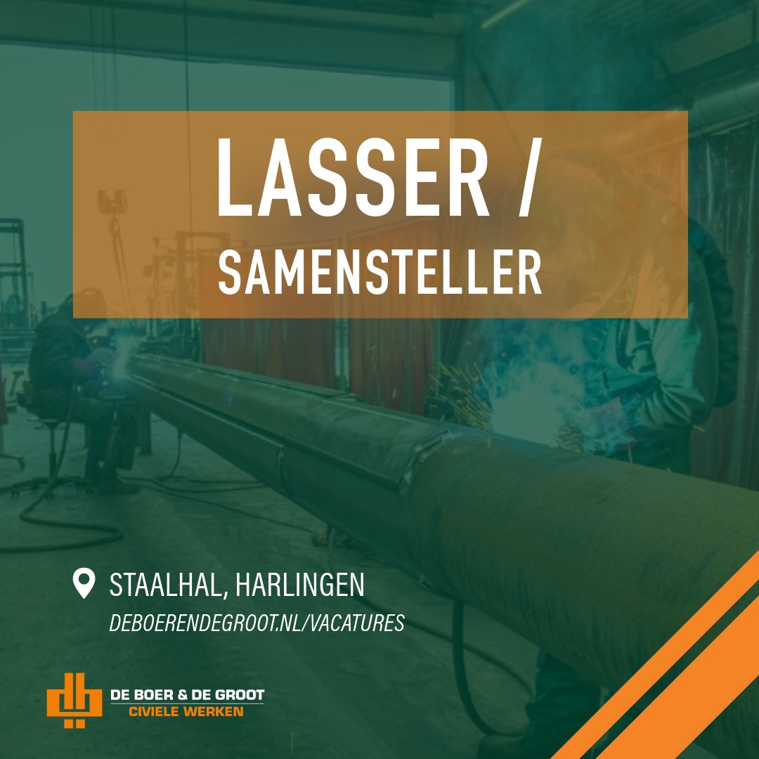 #VACATURE VRIJDAG👷‍♀️👷‍♂️|| We zijn op zoek naar versterking van ons team in de staalhal te Harlingen! 💪 
Nieuwsgierig naar de vacature? Neem dan een kijkje op onze website: deboerendegroot.nl/vacatures/regi…

#lasser #samensteller #waterbouw #staalbouw #opdegrensvanlandenwater