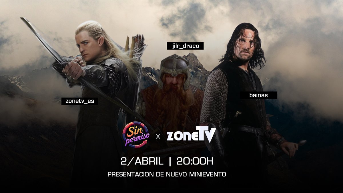 Recordad que esta tarde tenemos una cita con los amigos <a href="/jilrdraco/">Jilrdraco</a> y <a href="/Bainas11/">Bainas</a> de <a href="/SinPermisobaji/">Sin Permiso</a> porque vamos a presentar algo muy TOP!

Nos vemos a las 20:00h en Twitch! Estaremos los 3 en directo simultáneo!
