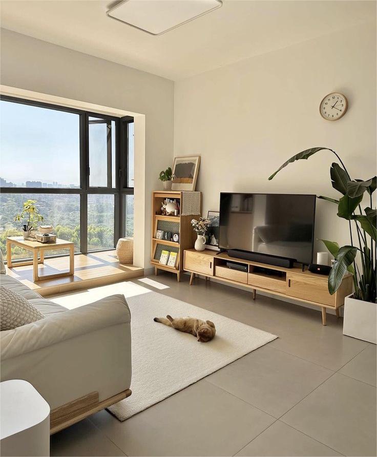 Costway_com's tweet image. As a pet owner living in an apartment, a sunny and spacious living room is just perfect.☀️🐾
#Costway, More Than Just Furniture.

#apartmentliving #petfriendlyhome #LivingRoomGoals