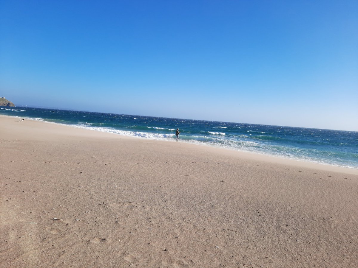 Another beautiful day in Cornwall.  Praa sands.  A beautiful sandy beach.  The wind was bitterly cold today and was blowing the sand across the beach.