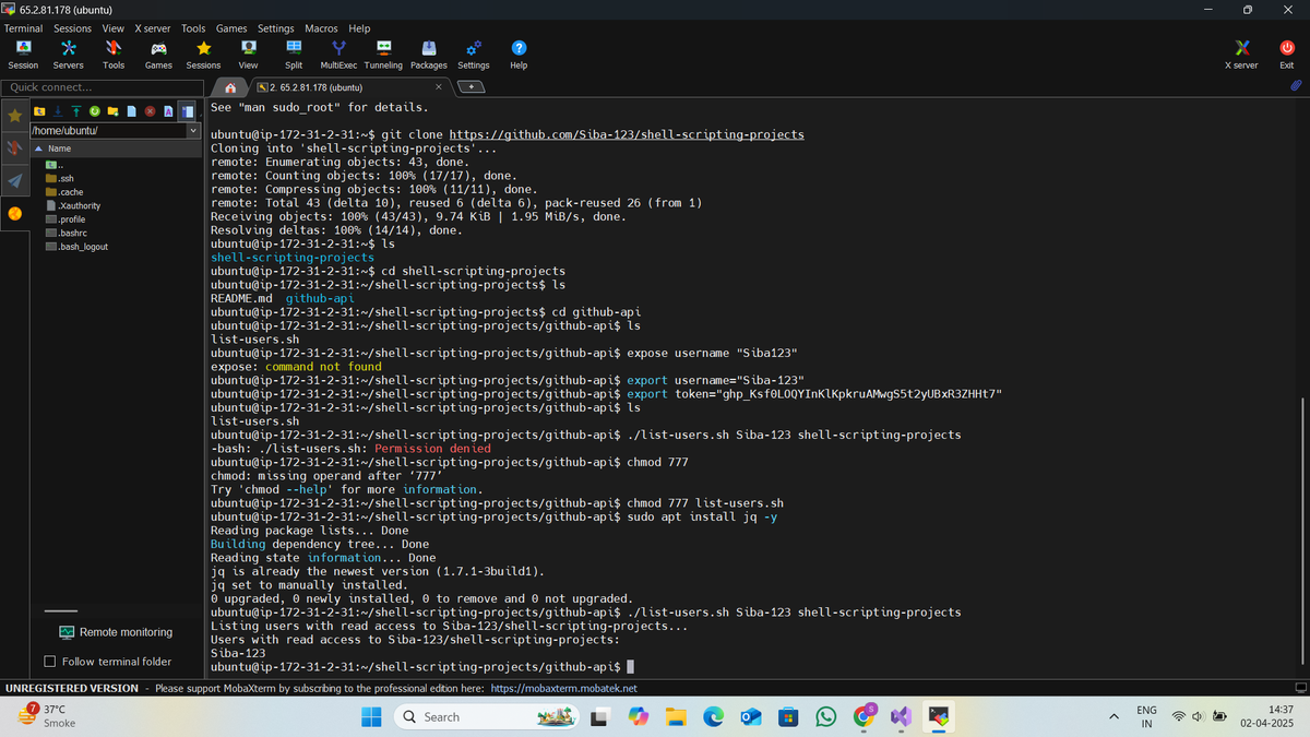 Siba_2003's tweet photo. 🚀 Automated GitHub repo access checks with a Shell script!

📌 Run the script → Get a list of all users with who have  access to a particular GitHub repository. Super handy for admins &amp; teams!  

🔗 [https://t.co/6uD7bbWqww]  #Automation #DevOps #LearningInPublic https://t.co/th9xkgotxR