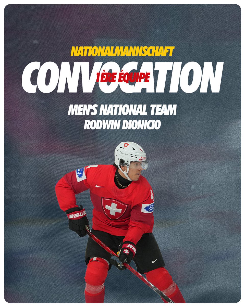 Rodwin Dionicio  für die Schweizer Nationalmannschaft aufgeboten 🇨🇭 

Das Pre-Competition Camp startet am 7. April in Kloten. Die Spiele gegen die Slowakei finden am 10. &amp; 11. April um 19:45 Uhr in Herisau statt. 🔥

Viel Erfolg an Rodwin und die ganze Nati! 💪🏼