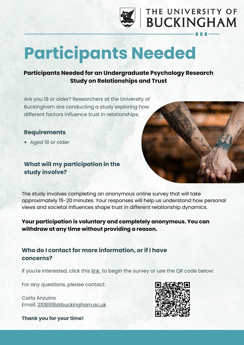 Participants needed, please help if you can: