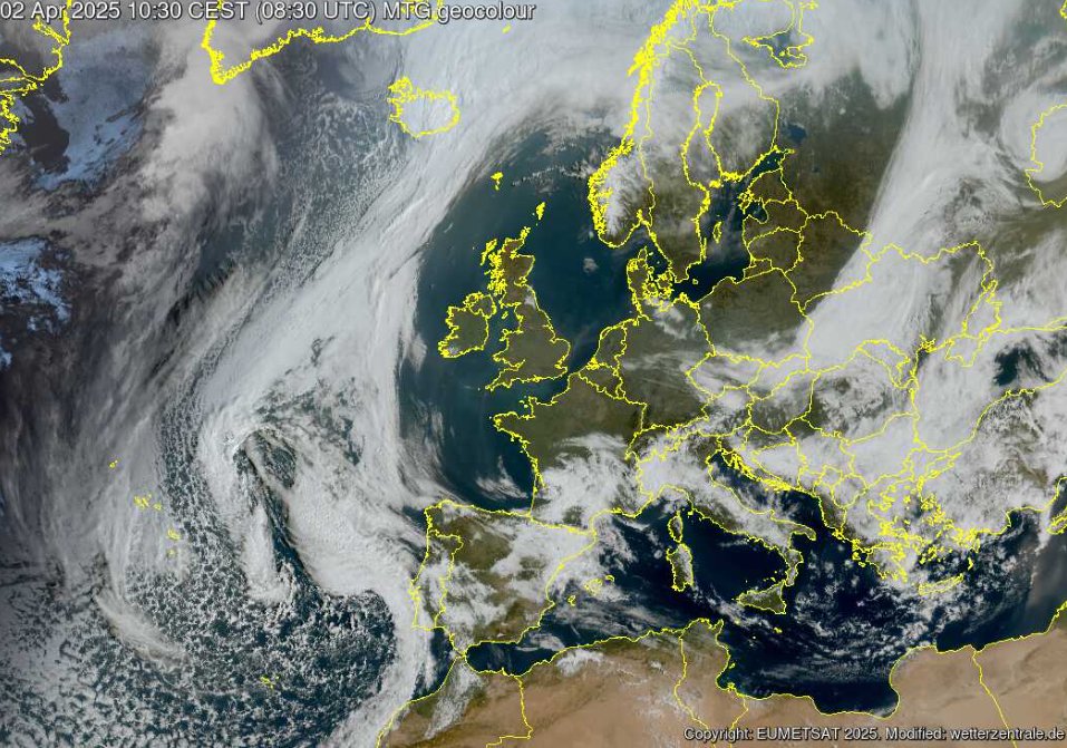 Nice to have no North sea clag given the wind direction, especially at this time of year.  Just look at that!