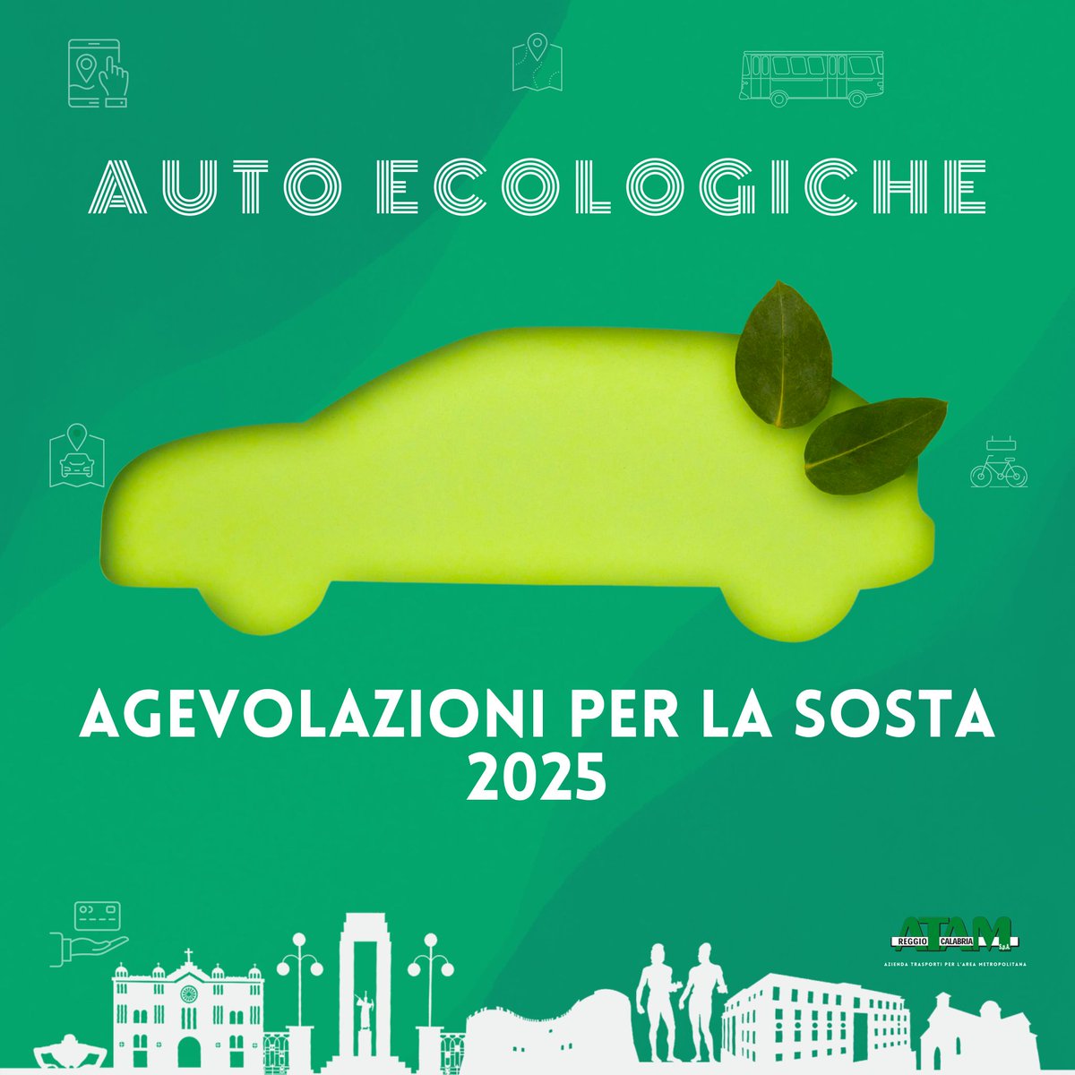 AtamRc's tweet image. 🚗♻️ AUTO ECOLOGICHE E STRISCE BLU: SOSTA AGEVOLATA FINO AL 2026! 
Ecco cosa c’è da sapere 👇
Solo online 👉 atam.rc.it/html/sosta_tit…
Segui le istruzioni 📝 
ℹ️ Hai dubbi? Scrivi a sosta@atam-rc.it.
Guidi green? Parcheggi meglio! 💚