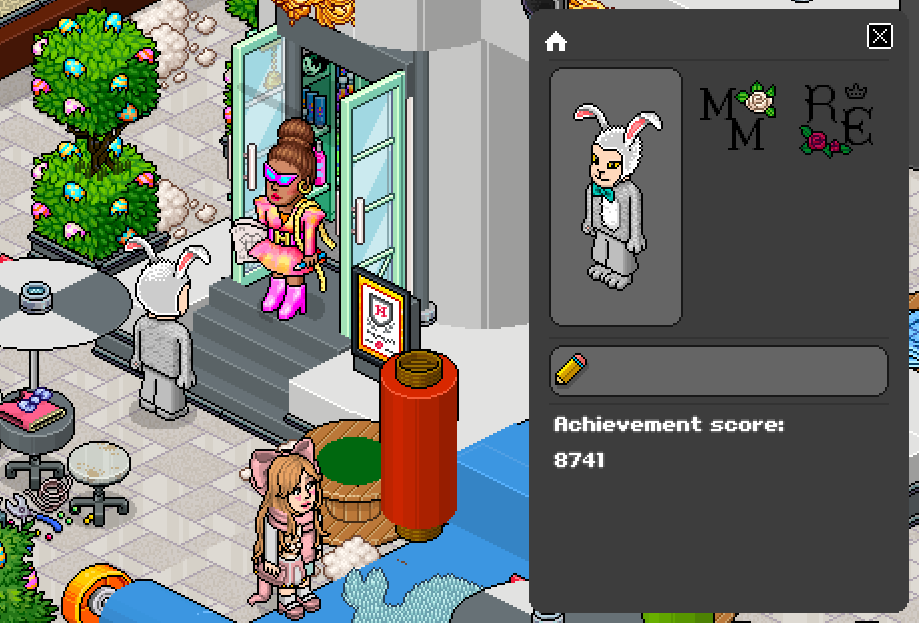 🚨 giving out a load of 𝗘𝗮𝘀𝘁𝗲𝗿 𝗚𝗶𝗳𝘁 𝗕𝗼𝘅𝗲𝘀 to Habbos that reply with a picture of their fashion house badge!! 

(note you cannot get both badges, the below image is for illustrative purposes)

check the post below for info about these LOVELY &amp; VERY NICE boxes ⬇️⬇️⬇️