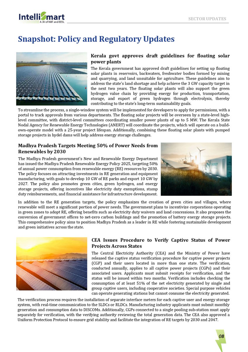 IntelliSmart Infra (@intelli_smart) on Twitter photo K-Xchange, India’s only smart metering newsletter published by <a href="/Intelli_Smart/">IntelliSmart Infra</a>, gives you a comprehensive overview of the latest power sector policy updates. In the latest edition, find the coverage of:
👉Kerala govt approves draft guidelines for floating solar power plants K-Xchange, India’s only smart metering newsletter published by <a href="/Intelli_Smart/">IntelliSmart Infra</a>, gives you a comprehensive overview of the latest power sector policy updates. In the latest edition, find the coverage of:
👉Kerala govt approves draft guidelines for floating solar power plants
