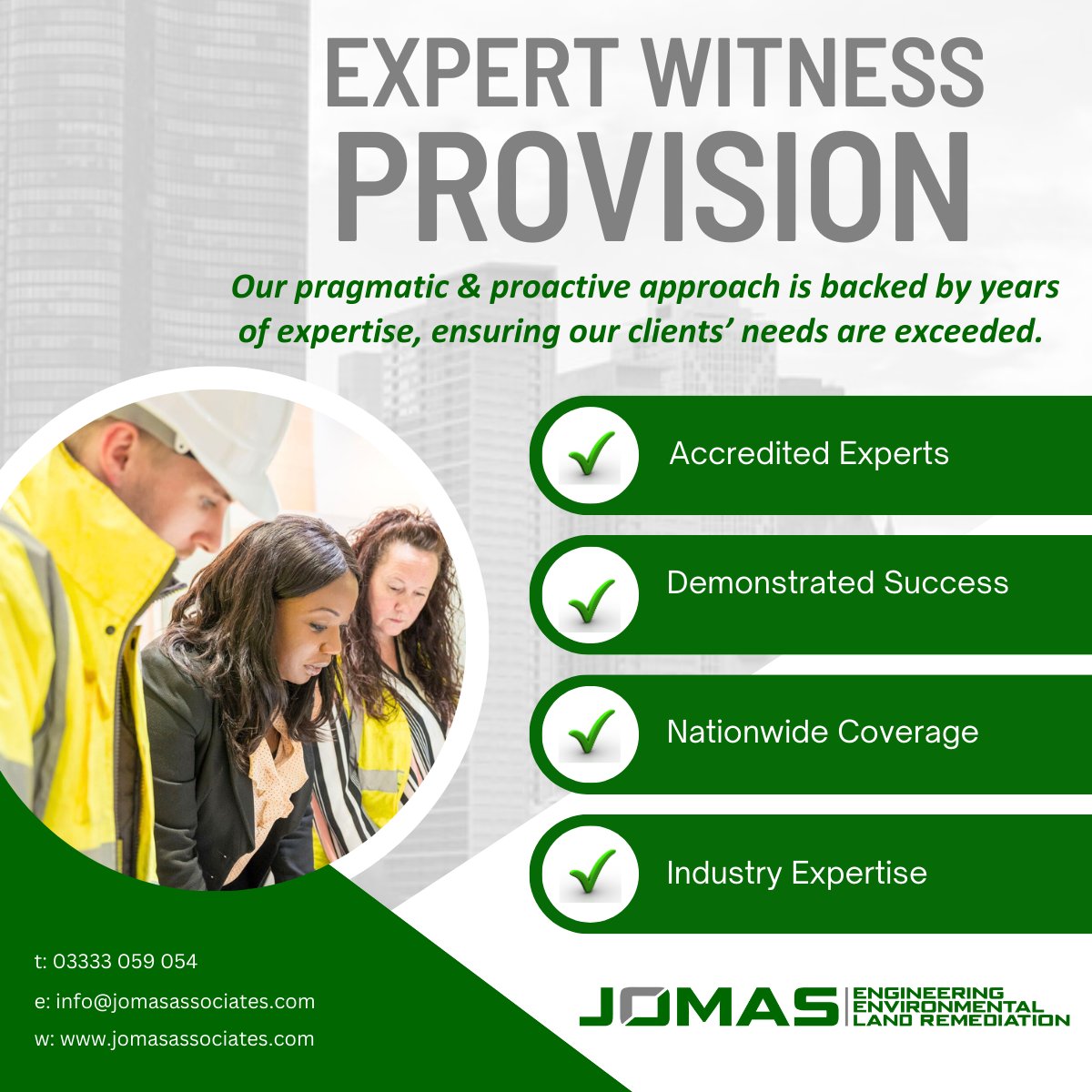 Our Expert Witness Services include:
👷‍♂️ Technical Report Writing
👷‍♂️ Courtroom &amp; Arbitration Testimony
👷‍♂️ Case Review &amp; Consultation
👷‍♂️ Technical Mediation &amp; Advisory
Email us for more information info@jomasassociates.com 
#expertwitnessprovision
