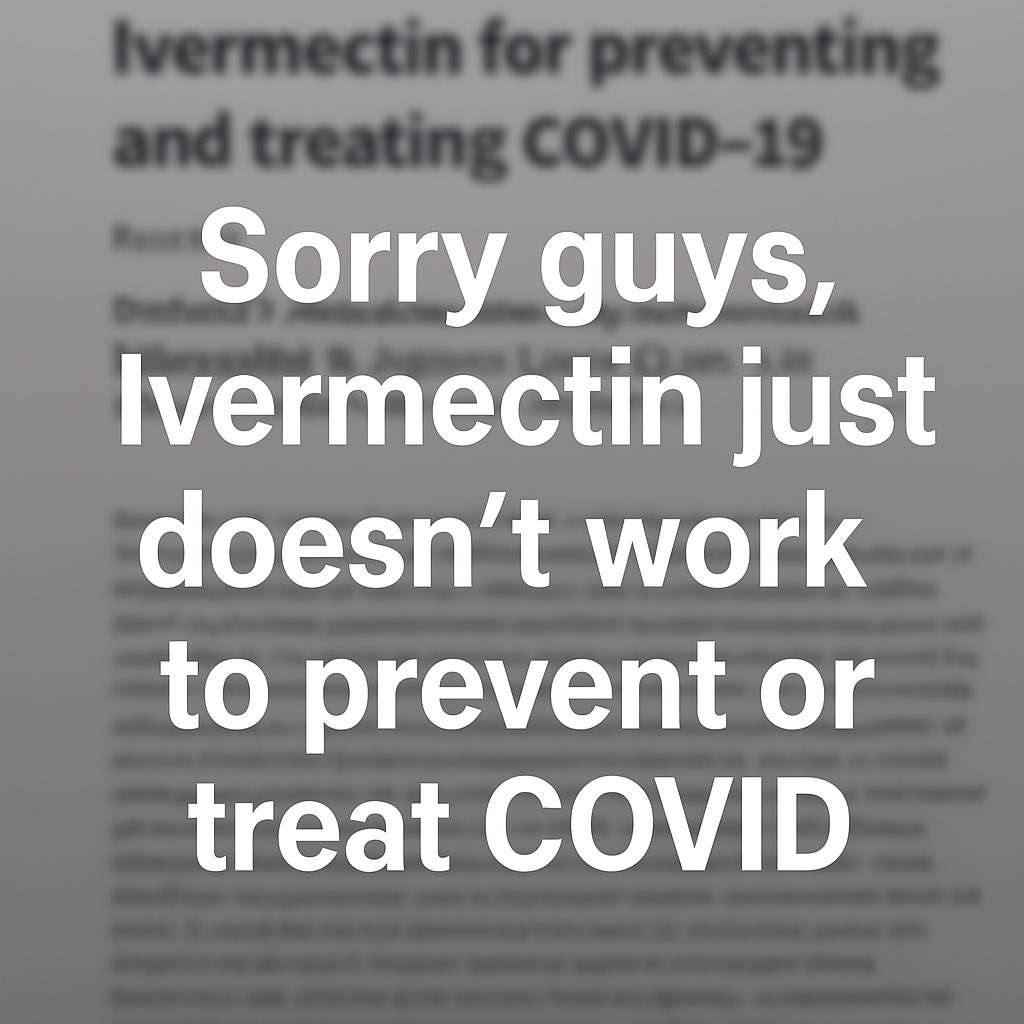 1️⃣ A systematic review analyzed 19 randomized controlled trials. The results indicated no significant benefit of ivermectin in reducing disease progression, viral clearance, or recovery time in COVID-19 patients.