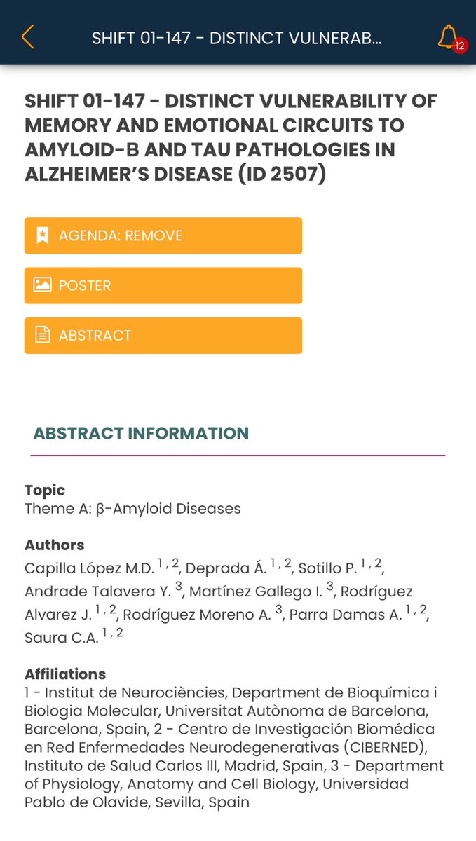 Sauralab (@sauralab) on Twitter photo Our postdoctoral fellow <a href="/CapillaMD/">Lola Capilla</a> <a href="/INC_UAB/">Institut de Neurociències UAB</a> is presenting today her #Alzheimer’s research project on a new APP/Tau mouse model at #ADPD2025 meeting. Study supervised by <a href="/CarlesSaura/">Carles A. Saura</a> . Stop by her poster and online talk shift 01-147 Our postdoctoral fellow <a href="/CapillaMD/">Lola Capilla</a> <a href="/INC_UAB/">Institut de Neurociències UAB</a> is presenting today her #Alzheimer’s research project on a new APP/Tau mouse model at #ADPD2025 meeting. Study supervised by <a href="/CarlesSaura/">Carles A. Saura</a> . Stop by her poster and online talk shift 01-147