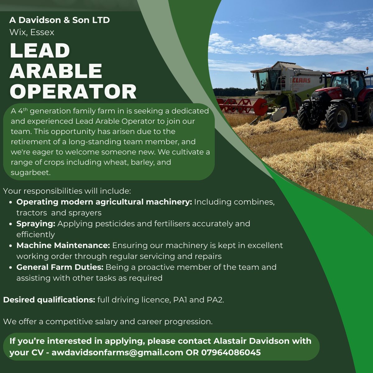 awd__farms's tweet photo. Looking for someone to come and join us on our farm in North Essex! https://t.co/atPgTnA4gy