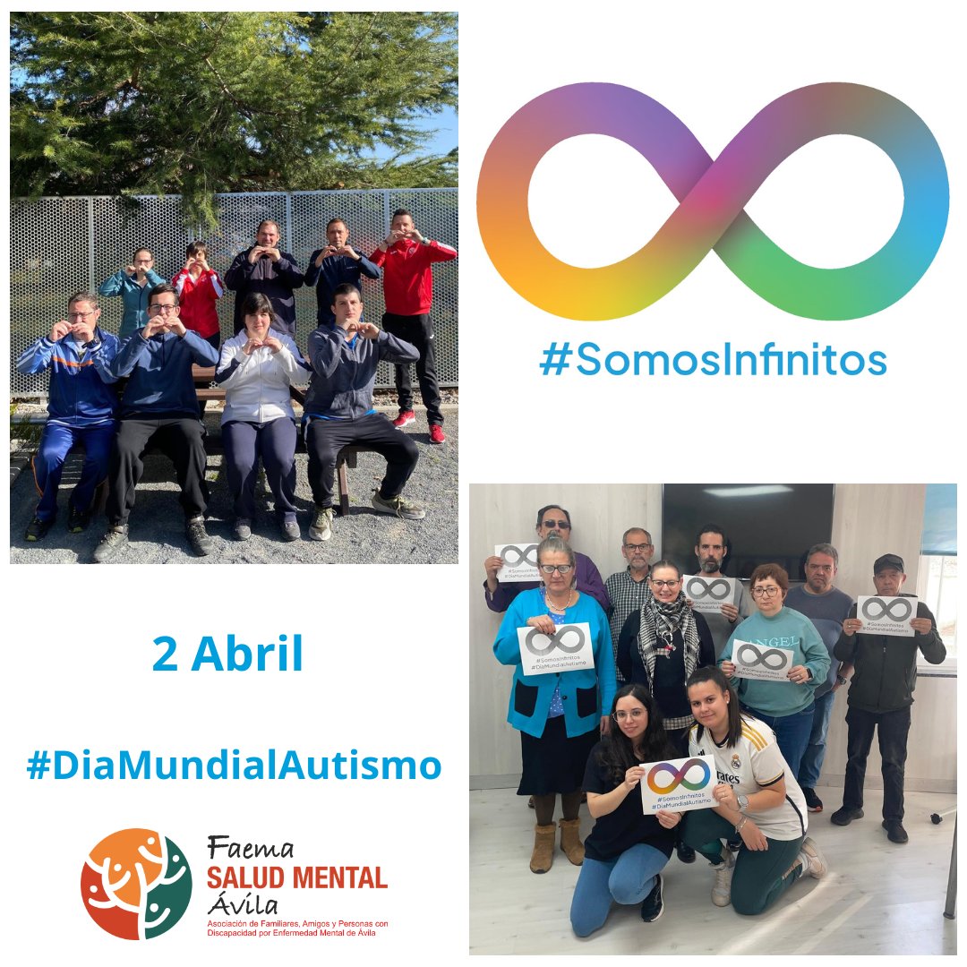FAEMA SALUD MENTAL ÁVILA (@avilafaema) on Twitter photo 💙♾Hoy, 2 de abril es el #DíaMundialAutismo y desde FAEMA nos unimos a la campaña de <a href="/AutismoCyL/">AutismoCyL</a> #SomosInfinitos. 💙♾Hoy, 2 de abril es el #DíaMundialAutismo y desde FAEMA nos unimos a la campaña de <a href="/AutismoCyL/">AutismoCyL</a> #SomosInfinitos.