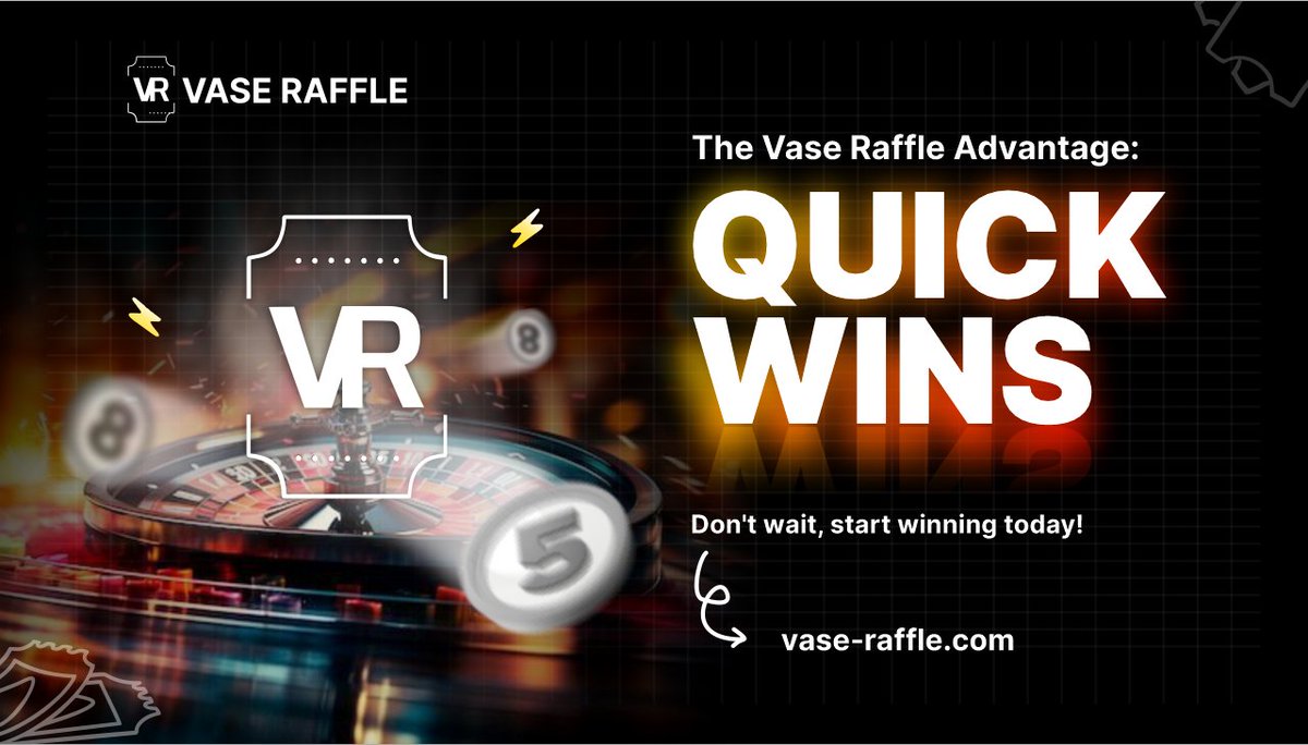 Why are people rushing to Vase Raffle? 

 ✅ Low entry cost: Just $1 per ticket
 ✅ Fair play: No hidden tricks
 ✅ Endless rewards: No limit on winnings!

The next big winner could be YOU!

🔗 Try your luck → vase-raffle.com

#WinBig #Vaseraffle