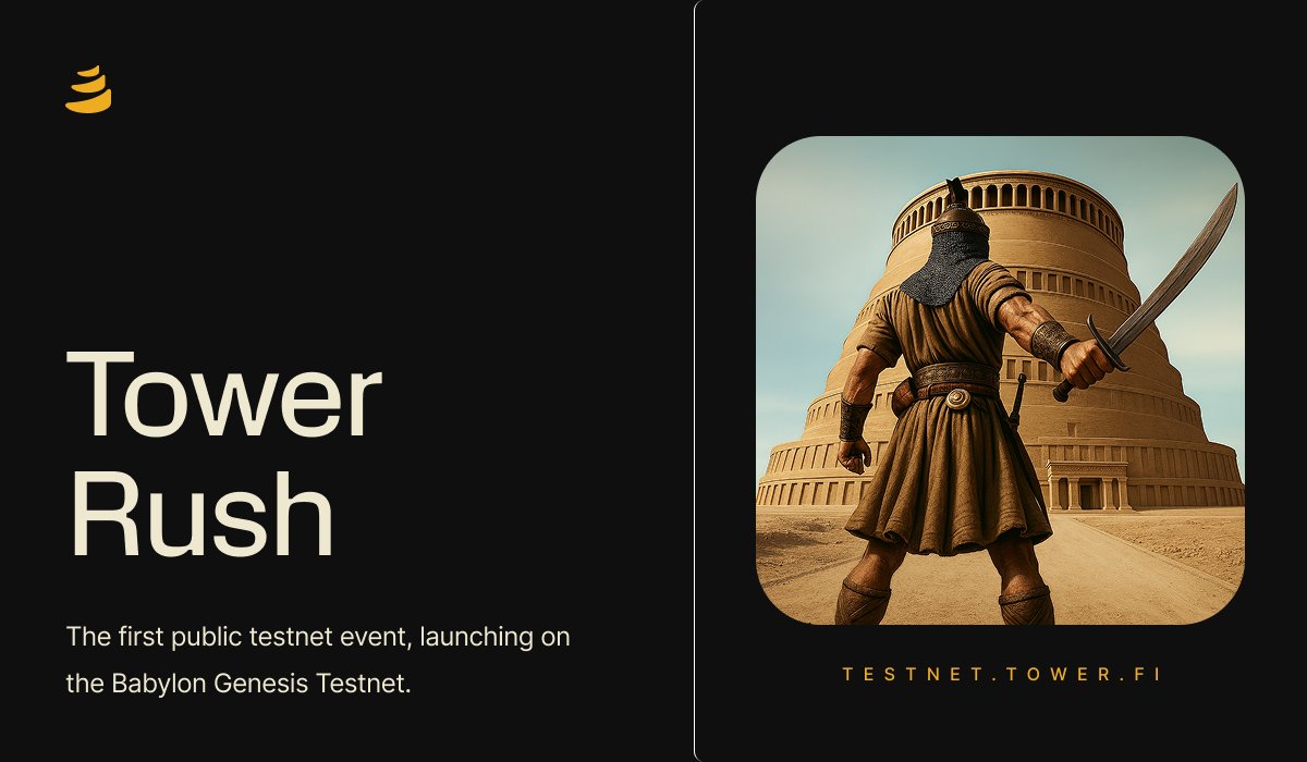 Tower Rush begins!

The <a href="/babylonlabs_io/">Babylon</a> testnet is live. Tower BabyDEX is almost complete—now it’s your turn to test its strength.

Request tokens, exchange, and deploy liquidity – gear up for the battle. We’re here to test the limits and see who comes out on top.