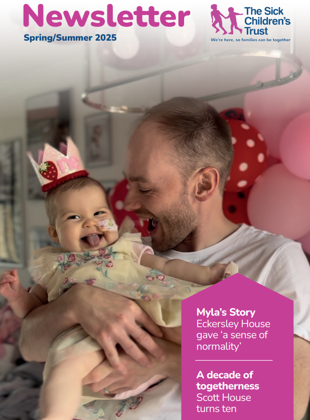 The Sick Children's Trust (@thesct) on Twitter photo "Myla needed treatment at Leeds Children's Hospital, 220-miles away from our home in Scotland. During that time Eckersley House provided us with a place to stay close to the hospital. It made an enormous difference."
Read Myla's story in our newsletter bit.ly/sctpublication "Myla needed treatment at Leeds Children's Hospital, 220-miles away from our home in Scotland. During that time Eckersley House provided us with a place to stay close to the hospital. It made an enormous difference."
Read Myla's story in our newsletter bit.ly/sctpublication