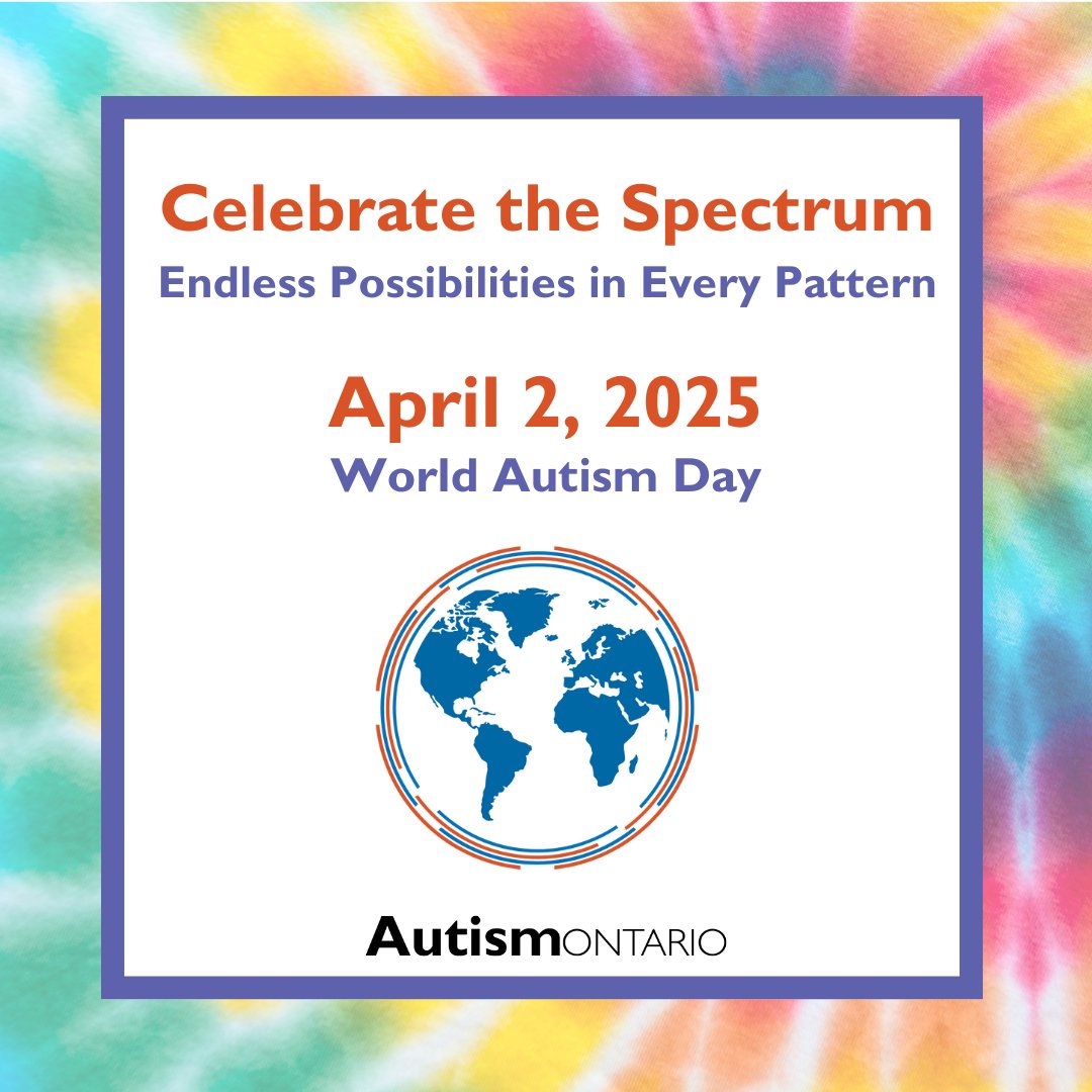 Today, on World Autism Day, we honour the endless possibilities and unique perspectives of every autistic individual who brings their own strengths, talents and stories to create a more vibrant world! #CelebrateTheSpectrum #WorldAutismDay #AutismOntario
