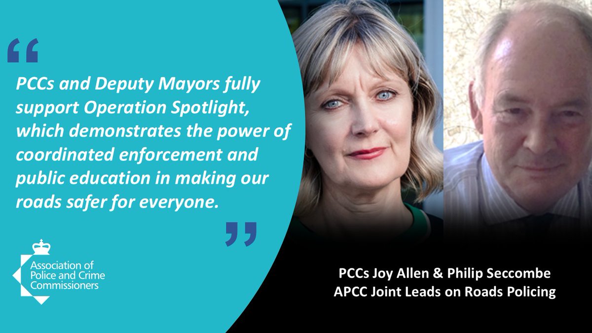 Association of Police and Crime Commissioners (@assocpccs) on Twitter photo The APCC is lending its support to Operation Spotlight, a nationally coordinated road safety campaign led by the <a href="/PoliceChiefs/">National Police Chiefs' Council (NPCC)</a>, bringing together police forces to protect communities by disrupting criminal activity on the UK road network and reducing the number of people who are The APCC is lending its support to Operation Spotlight, a nationally coordinated road safety campaign led by the <a href="/PoliceChiefs/">National Police Chiefs' Council (NPCC)</a>, bringing together police forces to protect communities by disrupting criminal activity on the UK road network and reducing the number of people who are