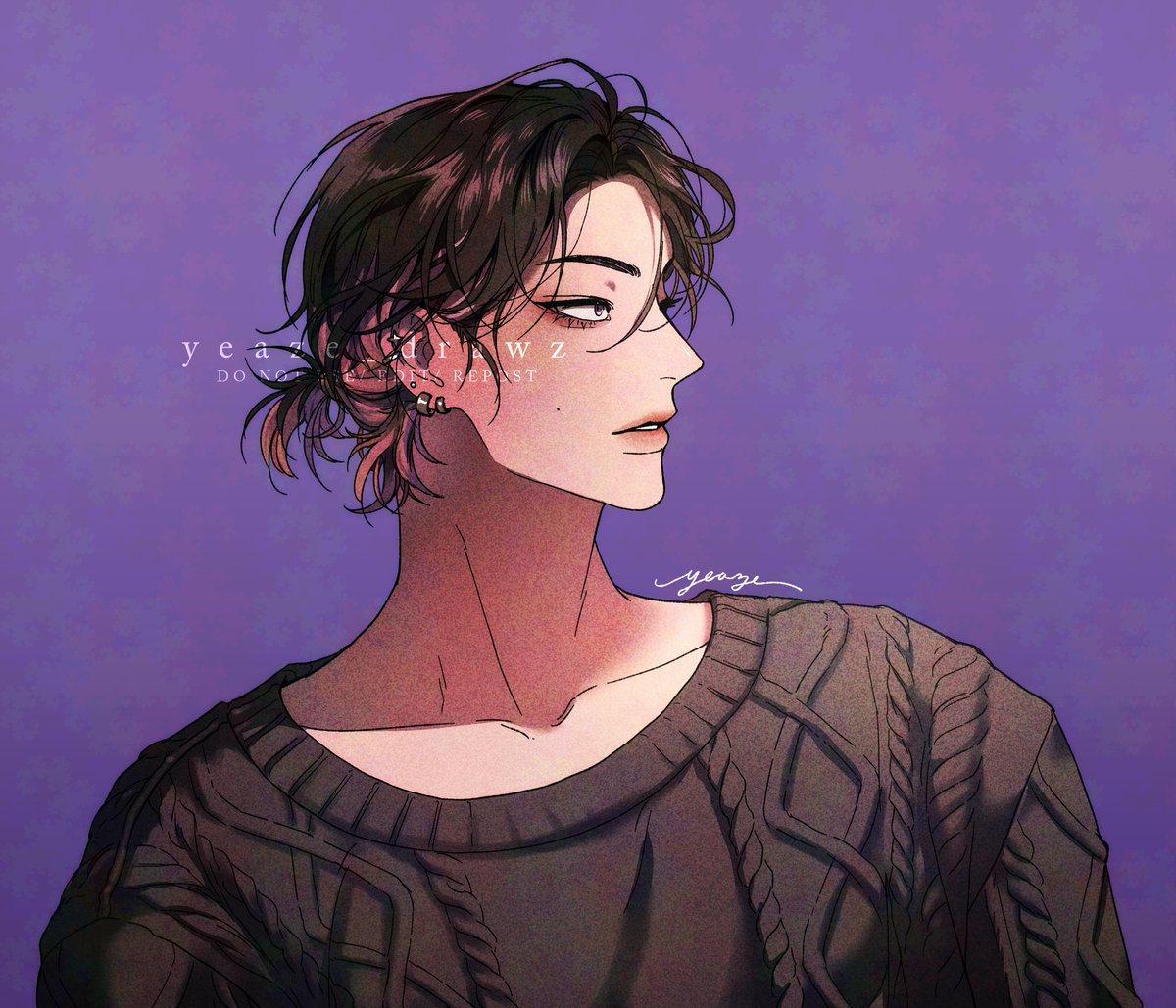 #데못죽 437화
저도 작게꽁지머리를묶어시크릿투톤의속색인연보라색베이지와애쉬퍼플이슬쩍보이는게극락이고피어싱과올굵은회색니트까지신경써서잘입은 오지게 잘생긴 김래빈한테 고민상담 받고싶어요