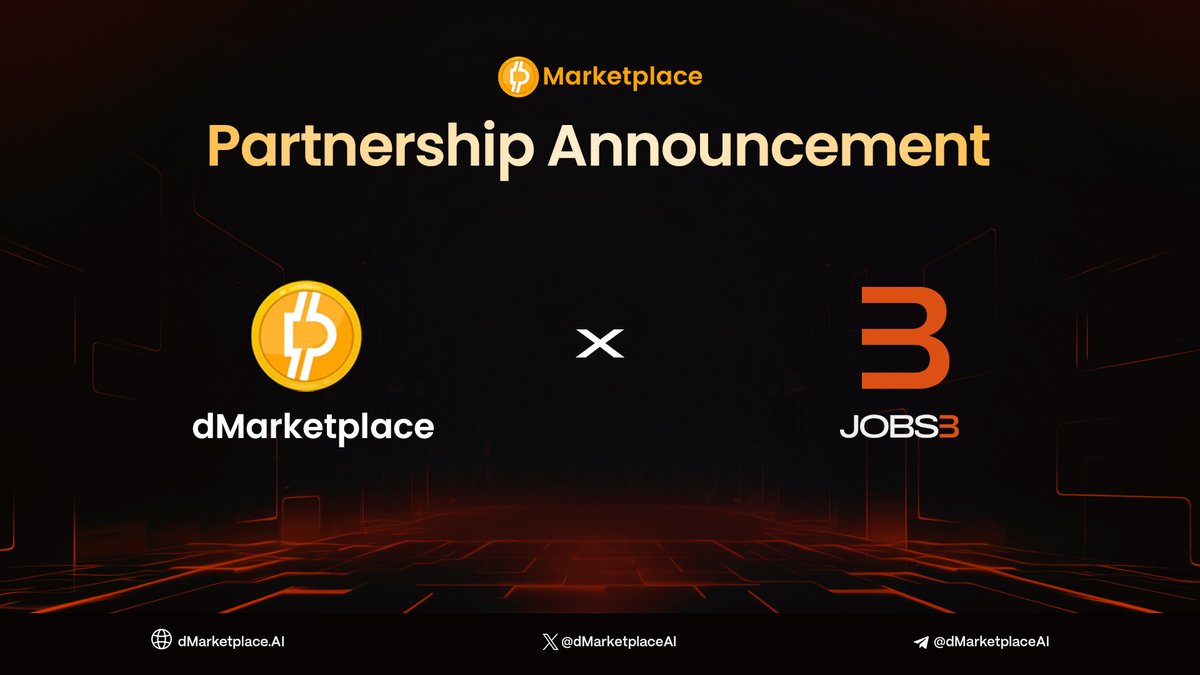 🚀 dMarketplace x JOBS3 – The Future of Web3 Hiring!

Finding top Web3 talent just got smarter and faster! 🔥

We’re integrating <a href="/Jobs3AI/">Jobs3 AI</a> Referral Bot to connect job seekers with real opportunities while also streamlining our internal processes for handling business inquiries. No