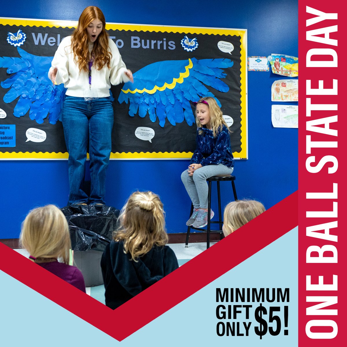 💥 Don’t drop the ball—drop $5 instead! 💥
It only takes $5 to make a difference on #OneBallStateDay.

Dropped something today? Make it a gift. 🎁❤️
👉 oneballstate.bsu.edu/teacherscollege

#OneBallState #BallStateTC #BallState #WeFly #ChirpChirp #CardinalsGive