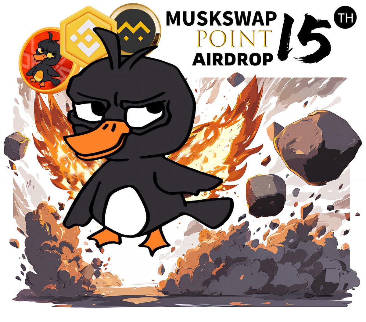 Glad to tell the 15th airdrop of #MuskSwap coming. 

Thanks for the support from <a href="/MoneyMightOnBNB/">MoneyMight</a>

⏰2nd, Apr.-8th, Apr.
🎯Top 30 trading $MONEY via #MuskSwap of new points within the period
🏆Reward $1500 worth of $MONEY 🏆

Let's keep building <a href="/BNBCHAIN/">BNB Chain</a> to get more chances.