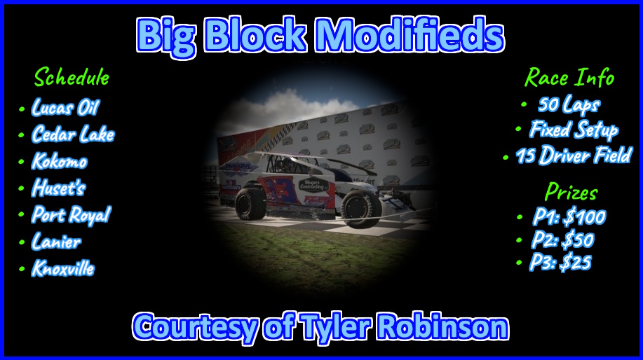 The Points Standings are updated following Race 2 of <a href="/TylerR1316/">Tyler Robinson</a>'s Dirt Big Block Modified Seres.

Standings: tinyurl.com/TRobBBMSeries

Next Up: Kokomo
