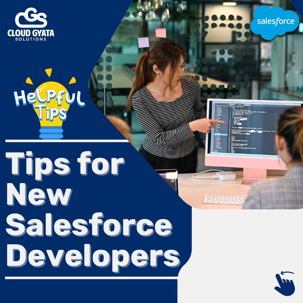 cloudgyata's tweet image. 🚀 Unlock your Salesforce developer potential with Cloud Gyata! Master Apex, Lightning Components, and the Salesforce ecosystem with hands-on projects. Stay curious, engage with the community, and shape your tech career! #CloudGyata #SalesforceDeveloper #TechCareer #CareerTips.