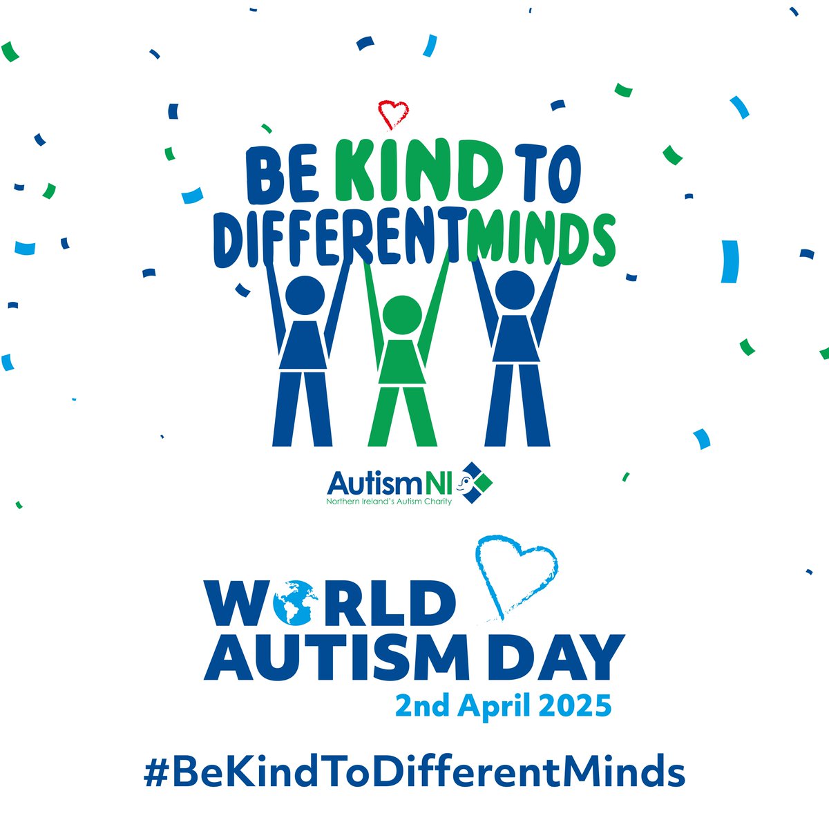 Be Kind To Different Minds 🧠✨

Supporting 𝗪𝗼𝗿𝗹𝗱 𝗔𝘂𝘁𝗶𝘀𝗺 𝗗𝗮𝘆 with our friends at <a href="/AutismNIPAPA/">Autism NI</a> 💙

With over 35,000 autistic people in Northern Ireland, we are encouraging everyone to get behind their message "Be Kind to Different Minds", and show your support for