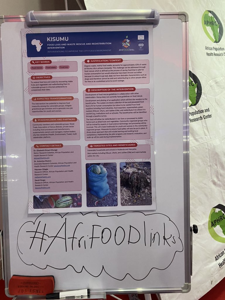 Zero_Hunger_Ke's tweet image. In cities like Kisumu, food waste is a major issue. But solutions exist!

Today, we’re in Kisumu for the #AfriFOODLinks inception workshop, a @EU_Commission funded project bringing together key stakeholders to co-create solutions. 
@aphrc @ICLEIAfrica
#APHRCResearch #ZeroHunger