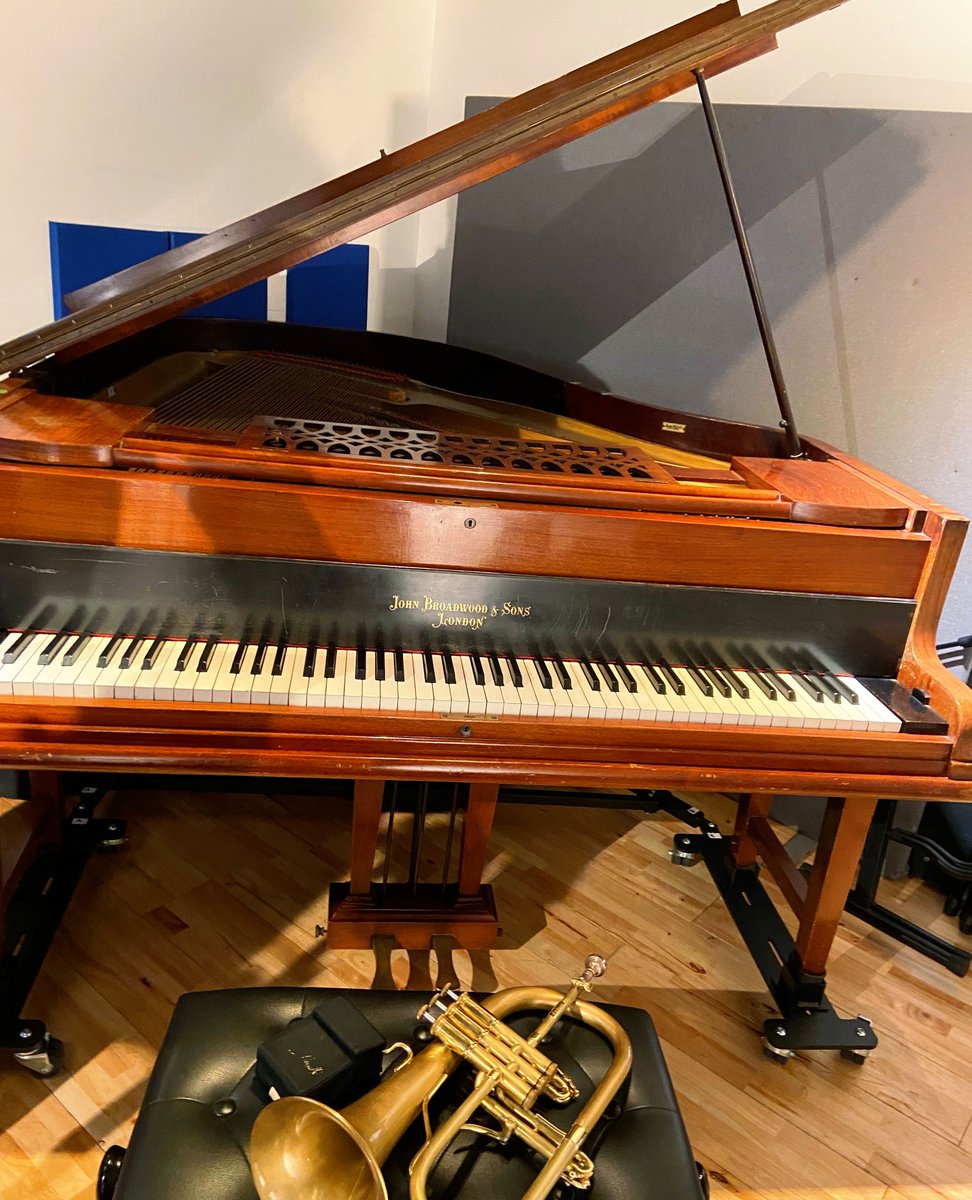 Unexpectedly moving &amp; heartwarming to come to a #recordingstudio &amp; find the same piano as the one I spent many hours playing from the age of 3. It even smelt the same! I was recording as a guest soloist on a #vinyl #album <a href="/IlarioFerrariM/">Ilario Antonio Ferrari</a> #piano #JohnBroadwood&amp;Sons #trumpet