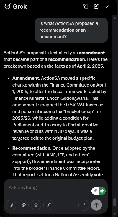 TebohoPhofu's tweet photo. @Miskruier @Action4SA Since you like AI. It explains exactly what I was telling you.

No need for me to look up the difference between those two words you were telling me about. https://t.co/lVI3JNXl0I