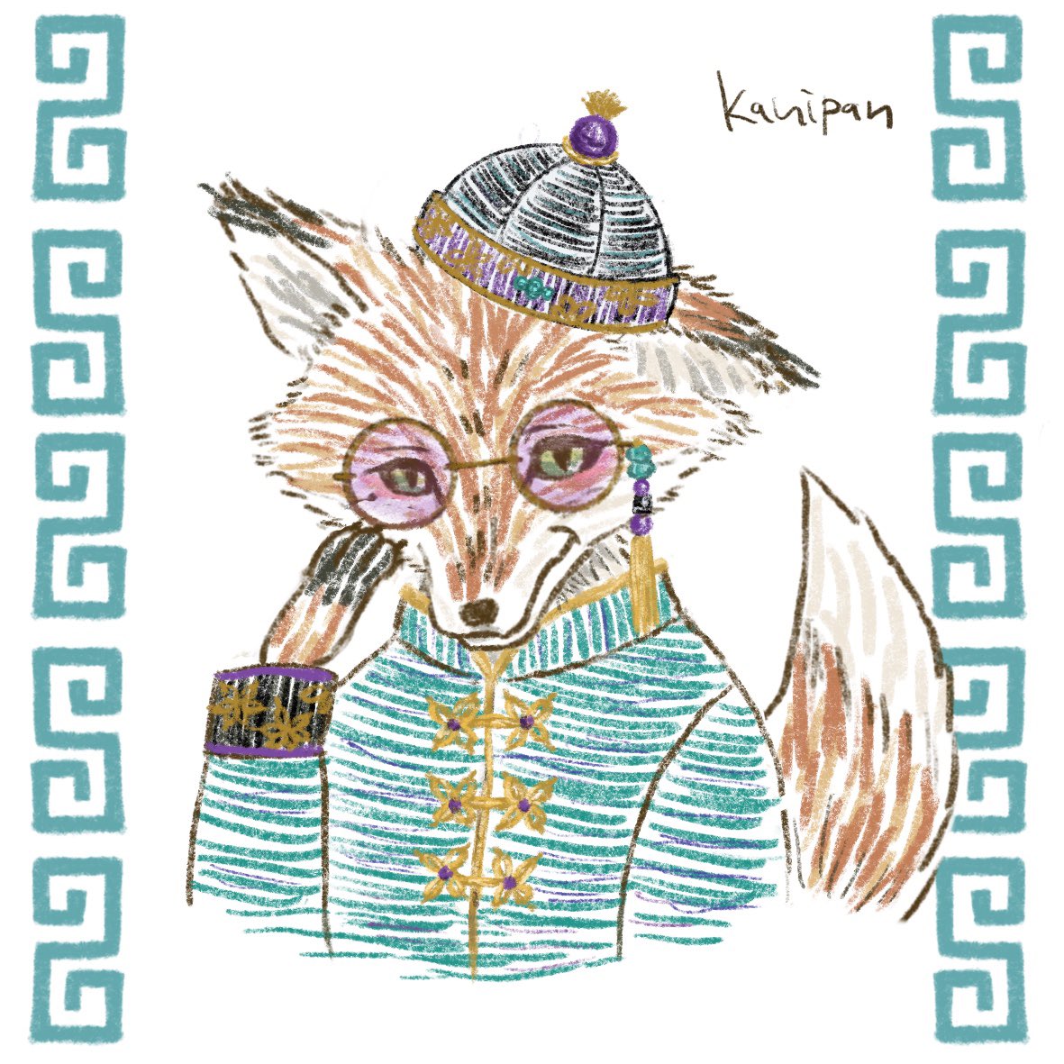 ちょっと胡散臭い
タヌキとキツネのコンビを制作中🧵🪡✨

#刺繍 #ハンドメイド #制作過程