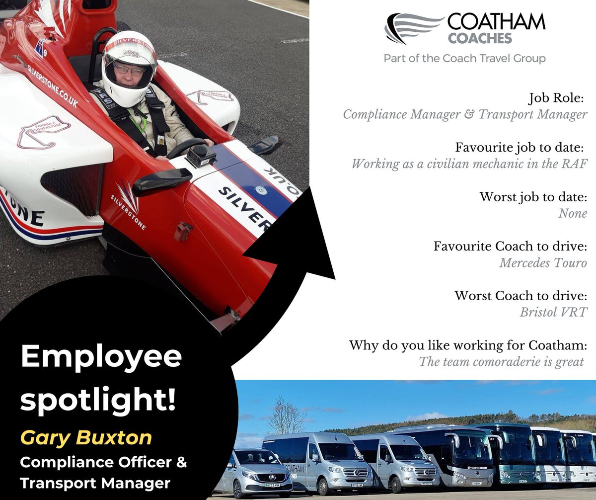 ** Staff Spotlight **
Each week, we will give you an insight to the everyday running of Coatham Coaches, starting now.....meet Gary!
