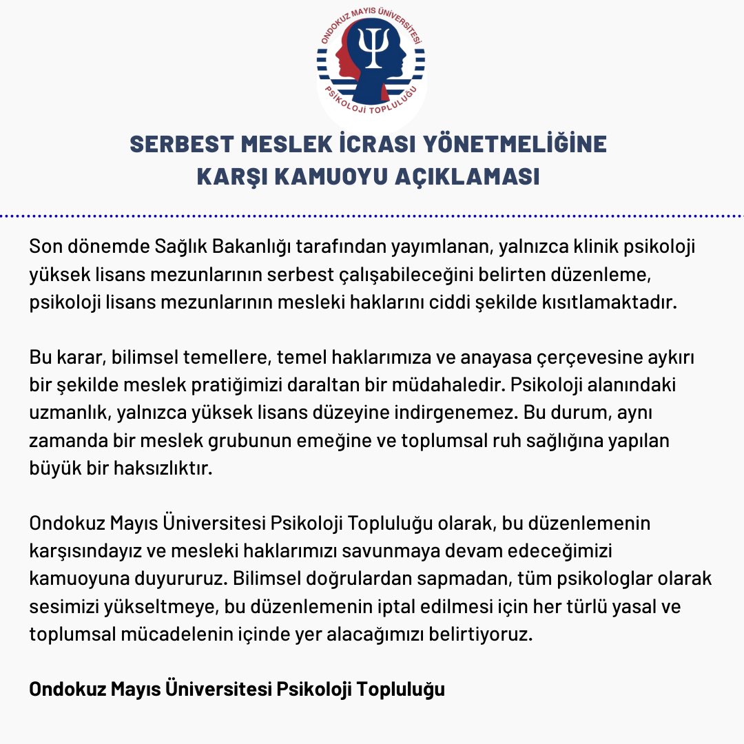 OMÜ Psikoloji Topluluğu (@omupsikolojiklb) on Twitter photo 