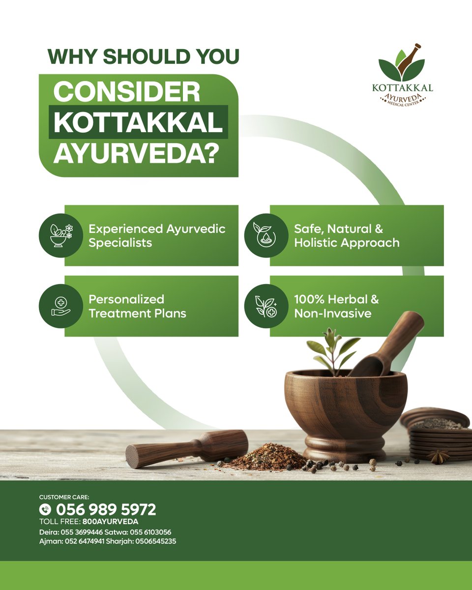 Everyone deserves care, but the specially abled need it a little more. Ayurveda, with its goodness and healing touch, nurtures them with love and special care.

📷 Schedule Your Appointment Today!
📷 Customer Care: +971 56 9895972
📷 Toll-Free: 800AYURVEDA