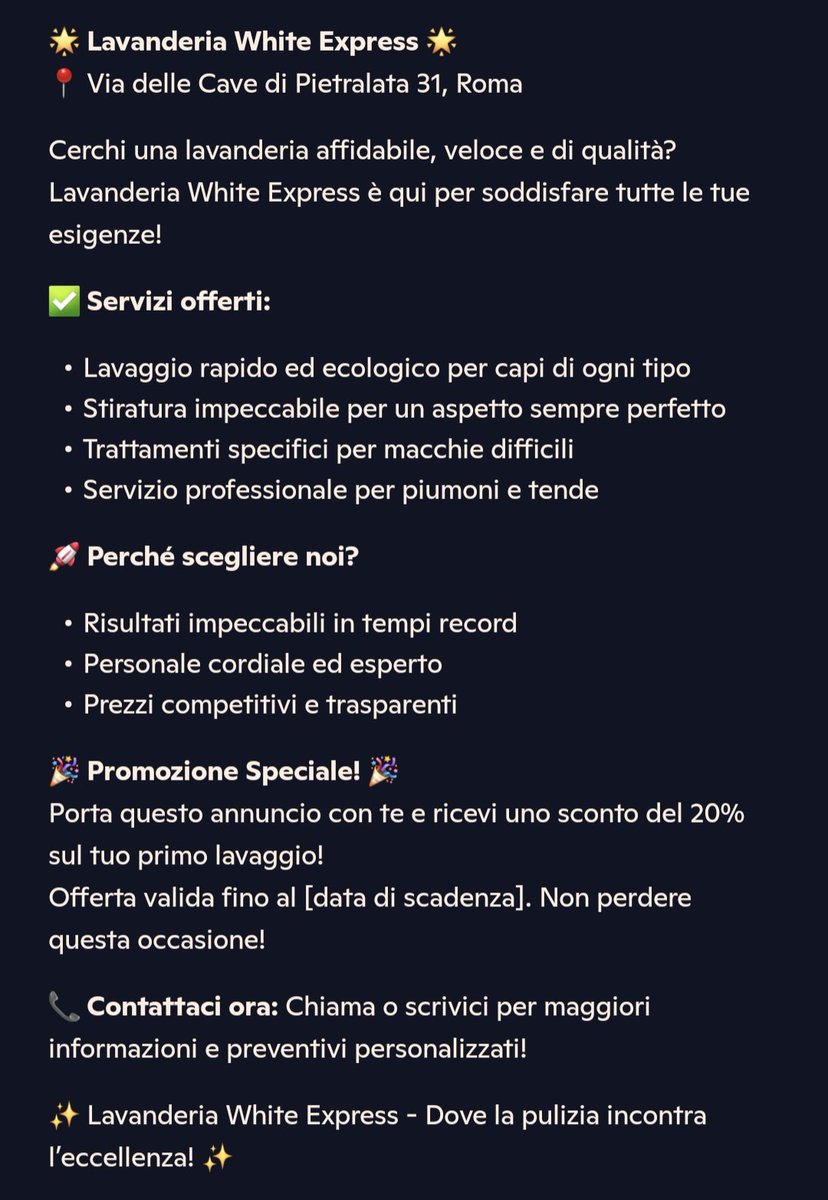 lavanderia_we's tweet photo. L'offerta primaverile! https://t.co/Lbbpga81AU