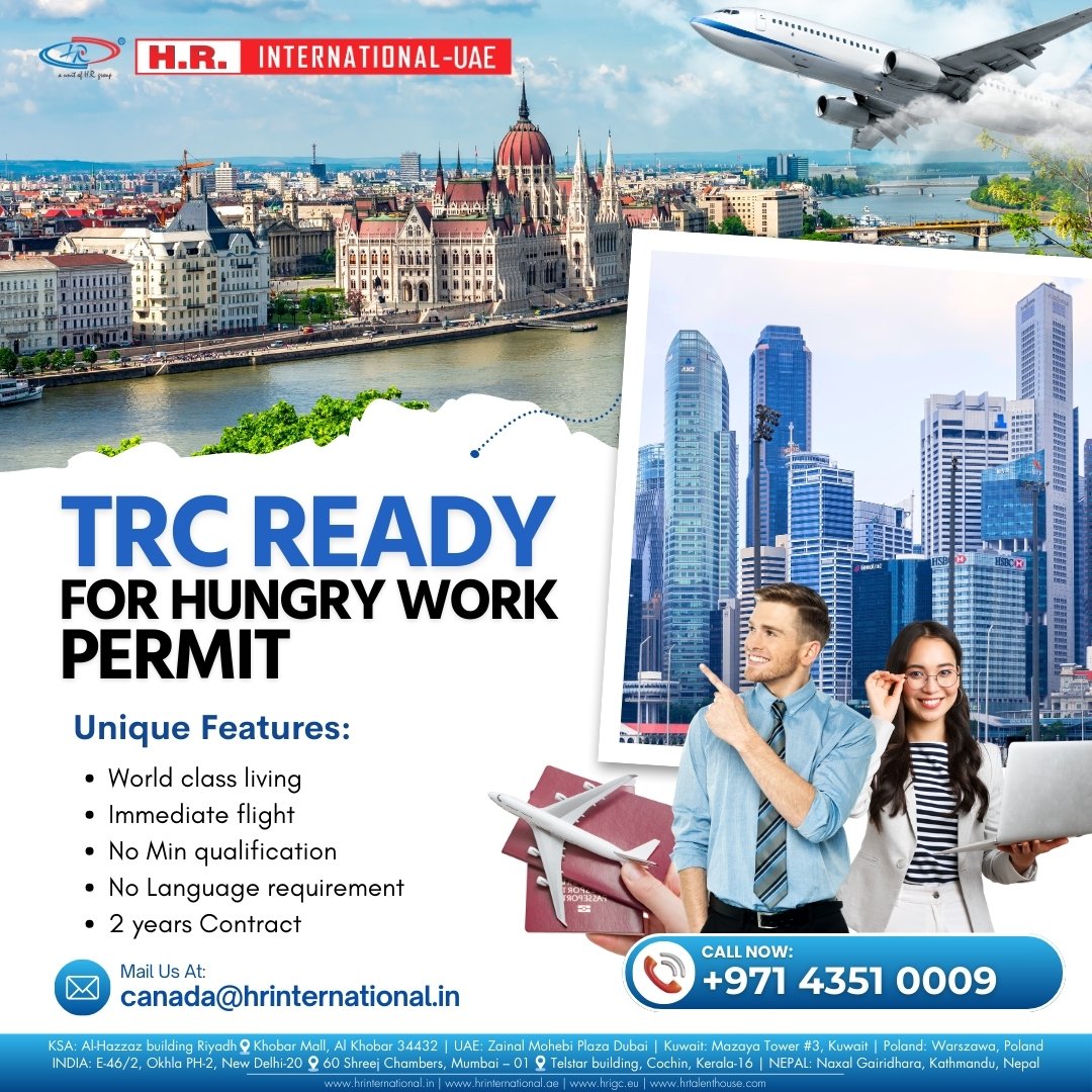 hrinewdelhi's tweet image. 🇭🇺 Work in Hungary with a TRC Permit! 🌍

✅ 2-Year Contract | No Language Barrier
✅ Immediate Departure | Secure Job
✅ Hassle-Free Processing
📞 +971 4351 0009
#WorkInHungary #HRInternational #EuropeanJobs #TRCPermit