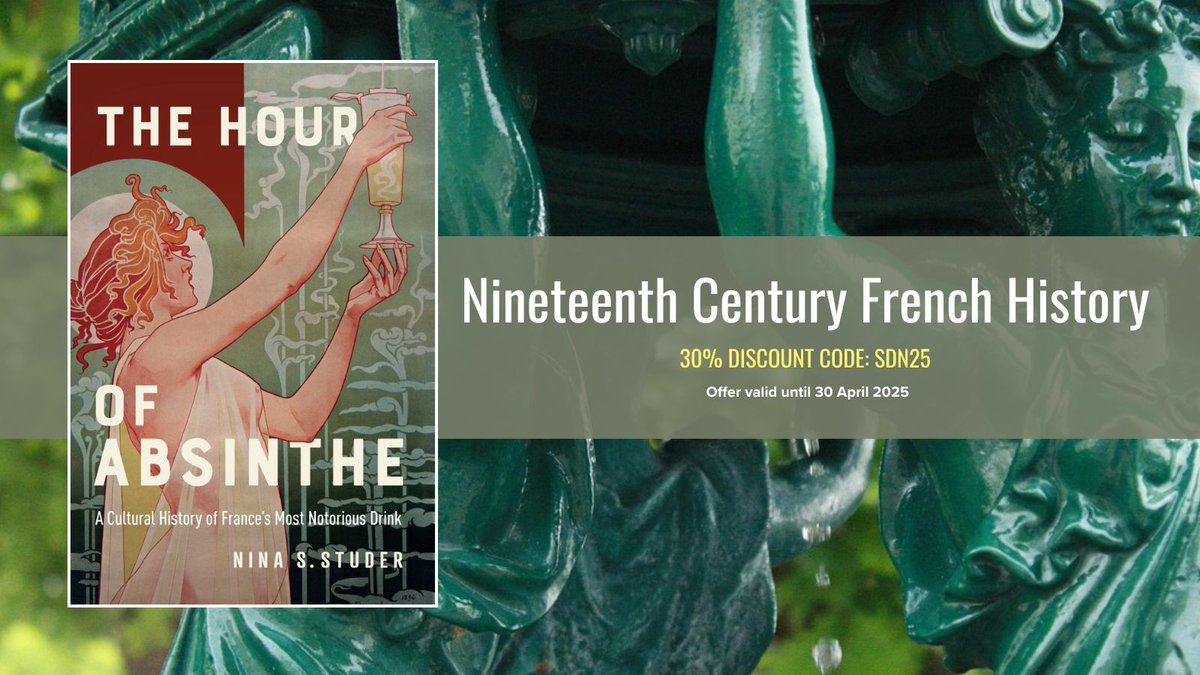 MNG - University Presses (@mngup_books) on Twitter photo Providing keen insight into how local cultural narratives about absinthe shaped what quickly became a global reputation, Studer provides a panoptic view of the French Empire’s influence on absinthe’s fall from grace
📚ow.ly/O21b50VnXKR
<a href="/drninastuder/">Dr Nina S. Studer</a> <a href="/McGillQueensUP/">McGill-Queen's University Press</a> <a href="/UK_SDN/">SDN</a> Providing keen insight into how local cultural narratives about absinthe shaped what quickly became a global reputation, Studer provides a panoptic view of the French Empire’s influence on absinthe’s fall from grace
📚ow.ly/O21b50VnXKR
<a href="/drninastuder/">Dr Nina S. Studer</a> <a href="/McGillQueensUP/">McGill-Queen's University Press</a> <a href="/UK_SDN/">SDN</a>