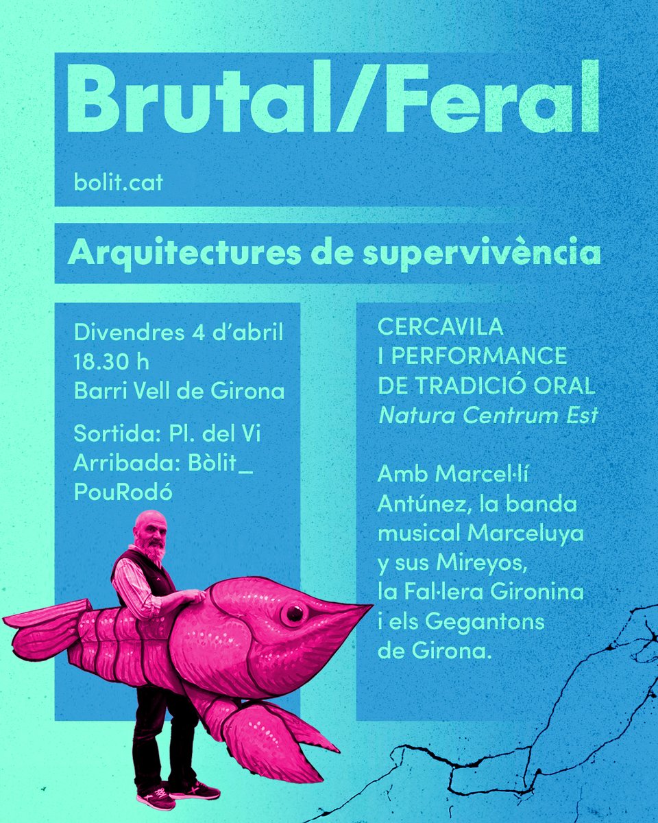 Bòlit, Centre d'Art (@bolitgirona) on Twitter photo 💥Gironines i gironins i gent d'arreu!🪅
Divendres celebrem l'arribada de la primavera posant la NATURA 🌿al centre amb un cercavila amenitzat per <a href="/marceliantunez1/">Marcel·lí Antúnez</a> la <a href="/fgironina/">La Fal·lera Gironina</a> i els Gegantons de Girona.
Us esperem a les 18.30h a la Plaça del Vi 🎊
🔗girona.cat/agenda/cat/age… 💥Gironines i gironins i gent d'arreu!🪅
Divendres celebrem l'arribada de la primavera posant la NATURA 🌿al centre amb un cercavila amenitzat per <a href="/marceliantunez1/">Marcel·lí Antúnez</a> la <a href="/fgironina/">La Fal·lera Gironina</a> i els Gegantons de Girona.
Us esperem a les 18.30h a la Plaça del Vi 🎊
🔗girona.cat/agenda/cat/age…