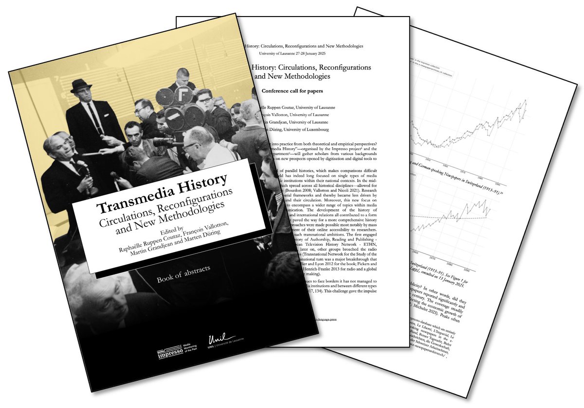 "Transmedia History: Circulations, Reconfigurations and New Methodologies" - The Book of Abstracts of the conference is now online! 

Read the post here: impresso-project.ch/news/history/2…
Or access the full Book of Abstracts directly on Zenodo: doi.org/10.5281/zenodo…