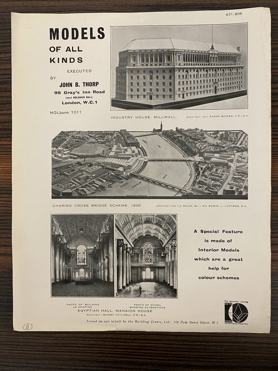thorparchiveaub's tweet image. An advert for Thorp modelmakers that was produced just after WW2 featuring some of the company's greatest models from the previous decade.