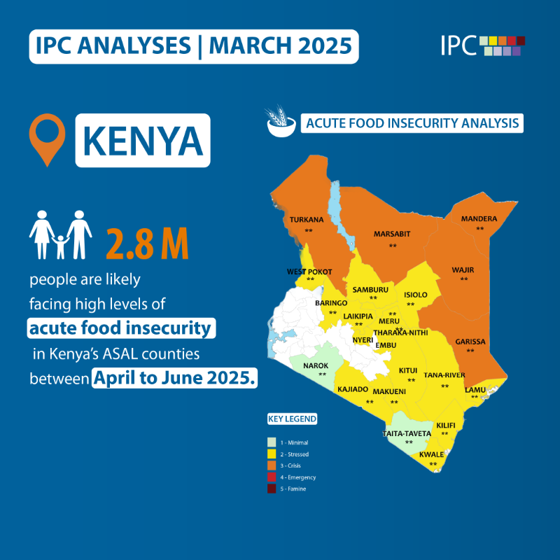 theIPCinfo's tweet photo. 📢 IN CASE YOU MISSED IT 

The IPC released four analyses 📊 in March on food insecurity and malnutrition in Somalia 🇸🇴, DR Congo 🇨🇩, Kenya 🇰🇪, and Chad 🇹🇩. 

@TheIPCinfo #FoodInsecurity #Malnutrition