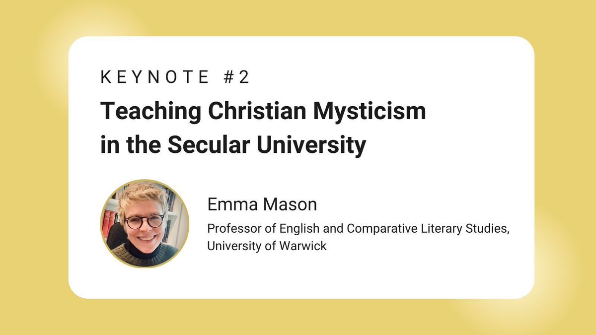 londonjesuit's tweet image. 2nd Keynote: Emma Mason on Teaching Christian Mysticism in the Secular University at the Power of the Word Study Day

🗓️ Saturday, 12 April
⌚ 10am - 6pm
📍 Online or in-person

Ideal for English Literature educators 

More info: qrcc.me/sle5rpoq1ne5 

#TeachingLiterature