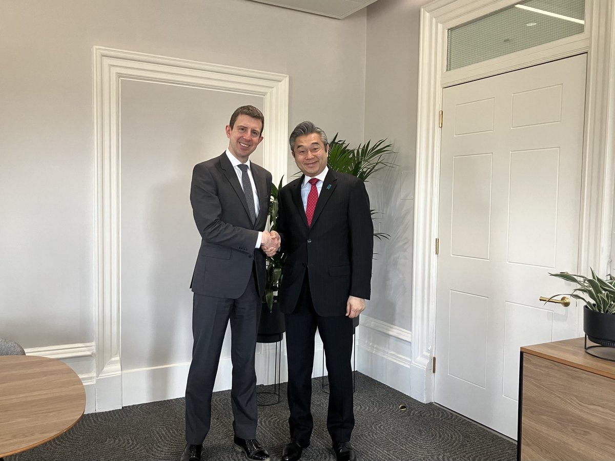 Hiroshi Suzuki (@ambjapanuk) on Twitter photo Good meeting with Gareth Davies CB, Permanent Secretary <a href="/biztradegovuk/">Department for Business and Trade</a>. Looking forward to further promoting ๐ฏ๐ต ๐ฌ๐ง economic and industrial cooperation! Good meeting with Gareth Davies CB, Permanent Secretary <a href="/biztradegovuk/">Department for Business and Trade</a>. Looking forward to further promoting ๐ฏ๐ต ๐ฌ๐ง economic and industrial cooperation!