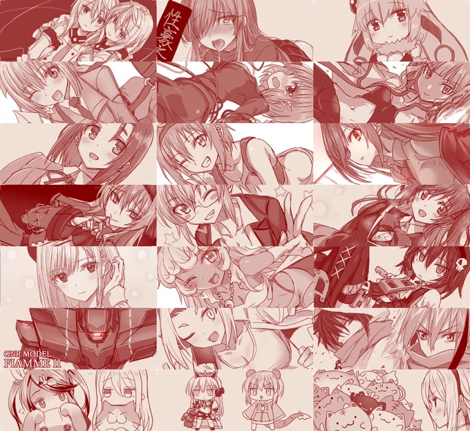 某所手書き絵過去作詰め合わせ:人様のオリキャラを勝手に描かせていただいたもの 